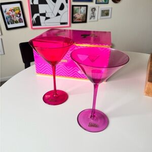 Barbie x Dragon Vibrant Pink Martini Glasses